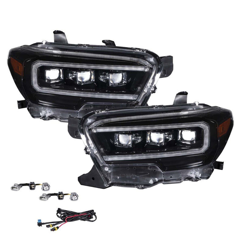 Form Lighting 2016-2023 Toyota Tacoma Sequential LED Projector Headlights with White DRL (pair)