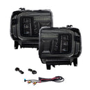 Form Lighting 2015-2019 GMC Sierra 2500/3500 LED Projector Headlights with Amber DRL (pair)