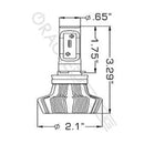 ORACLE Lighting H11 - 4,000+ Lumen LED Light Bulb Conversion Kit High/Low Beam (Projector)
