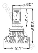 4,000+ Lumen LED Bulb diagram with measurements.