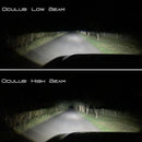 Side by side comparison of oculus low beam versus high beam setting
