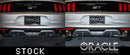 Side by side comparison of stock reverse light versus brighter ORACLE Lighting High Output LED Reverse Light.