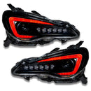 Subaru BRZ headlights with red DRLs
