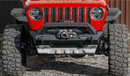 RIVAL Front Aluminum Stubby Bumper 2018-2025 Jeep Wrangler JL including 392 2007-2018 Jeep Wrangler JK 2020-2025 Jeep Gladiator except Mojave