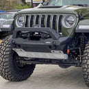 RIVAL Front Aluminum Stubby Bumper 2018-2025 Jeep Wrangler JL including 392 2007-2018 Jeep Wrangler JK 2020-2025 Jeep Gladiator except Mojave