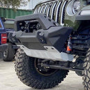 RIVAL Front Aluminum Stubby Bumper 2018-2025 Jeep Wrangler JL including 392 2007-2018 Jeep Wrangler JK 2020-2025 Jeep Gladiator except Mojave