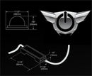 4 SMD Hideaway Omni-Directional Surface Mount Strobe diagram with measurements.