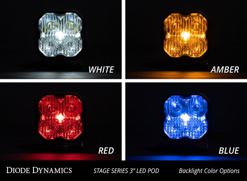 Diode Dynamics Stage Series 3" SAE/DOT White Pro LED Pod (One)