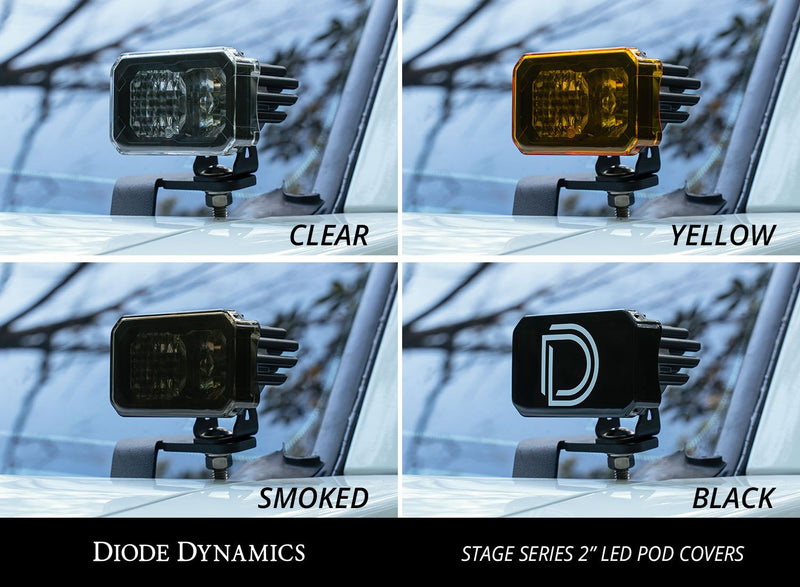 Diode Dynamics Stage Series 2in LED Pod Cover, Smoked (One)