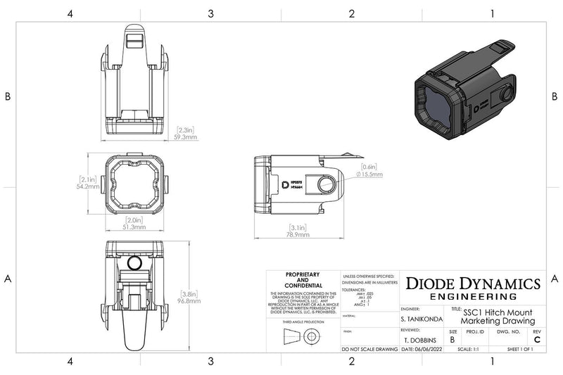 Diode Dynamics HitchMount LED Pod Reverse Kit For 2022-2023 Toyota Tundra