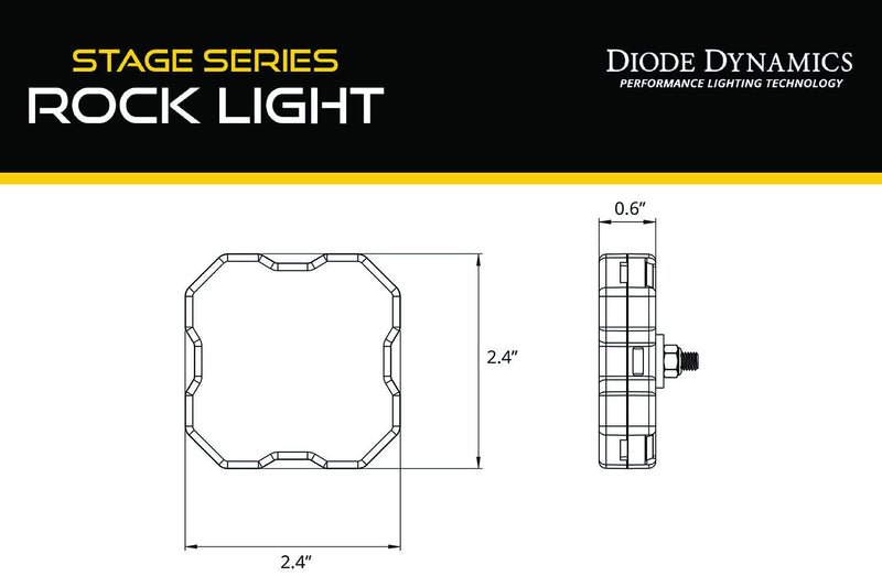 Diode Dynamics Stage Series RGBW LED Rock Light (4-Pack)