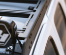 Prinsu pro roof rack close up on a toyota tacoma.
