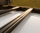 Closeup of a prinsu pro roof rack on a toyota tacoma.