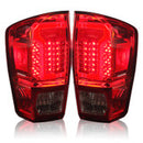Winjet 2016-23 Toyota Tacoma LED Tail light - Red/Clear