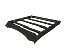 Black metal prinsu roof rack on a white background
