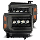 AlphaRex 14-18 GMC Sierra NOVA-Series LED Projector Headlights Alpha-Black