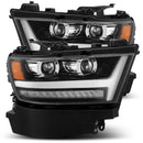 AlphaRex 19-23 Ram 1500 PRO-Series Halogen Projector Headlights Jet Black