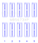 King Engine Bearings Honda F20C/F22C 16v Performance Main Bearing Set - Size STD