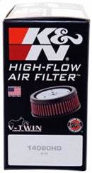 K&N Replacement Unique Air Filter 6.625in L x 4.75in W x 1.625in H with 1 Flange for Harley-Davidson