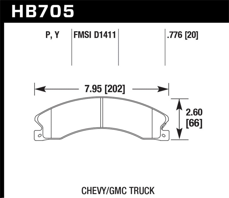 Hawk Chevy/GMC Express/Silverado/Savana/Sierra 15/25/35/4500 SuperDuty Rear Street Brake Pads