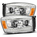AlphaRex 06-08 Dodge Ram LUXX-Series LED Projector Headlights Chrome