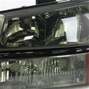 xTune Chevy Silverado 2500HD 03-06 Crystal Headlights w/ Amber Lights Smoke HD-JH-CSIL03-AM-SM-SET