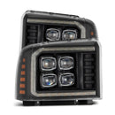 AlphaRex 05-07 Ford Super Duty/Excursion NOVA-Series LED Projector Headlights Black