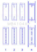 King Engine Bearings Nissan VG30DE/VG30DETT Performance Main Bearing Set - Size STD