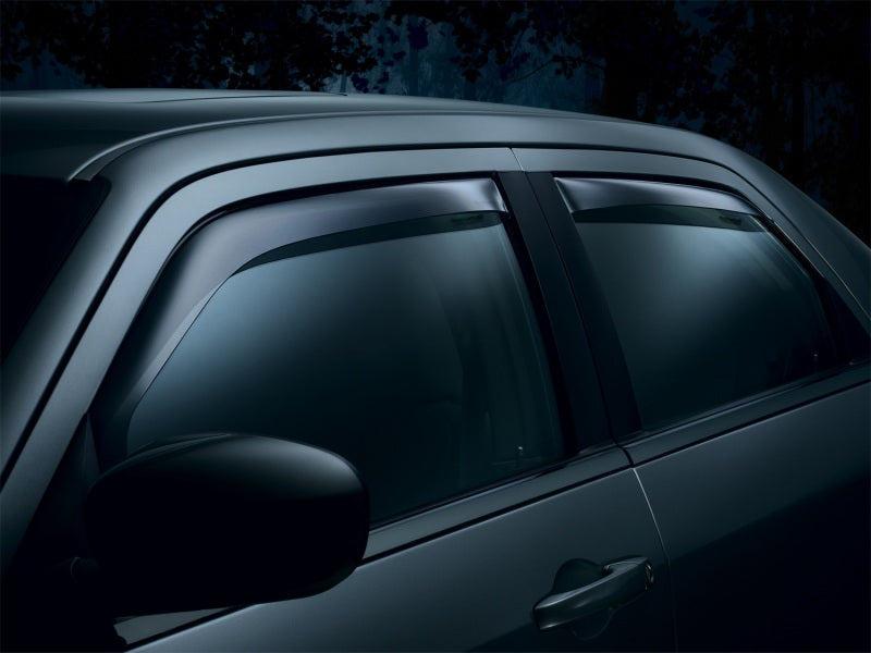 WeatherTech 09-13 Audi A4/S4/RS4 Sedan Chrome Front and Rear Side Window Deflectors - Dark Smoke