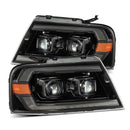 AlphaRex 04-08 Ford F150 / 06-08 Lincoln Mark LT PRO-Series Halogen Projector Headlights Alpha-Black