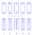 King Engine Bearings Toyota 3SGTE Performance Main Bearing Set - Size STD