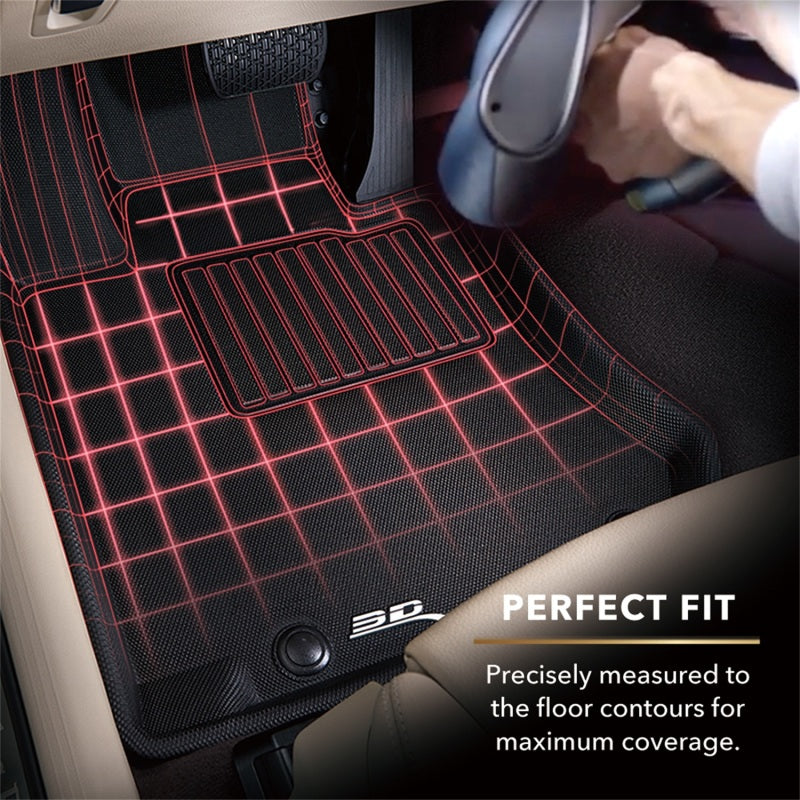 3D MAXpider 2012-2018 Mercedes-Benz GLE-Class/GLS-Class/ML-Class Kagu 2nd Row Floormats - Black