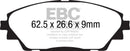 EBC 14+ Mazda 3 2.0 (Japan Build) Redstuff Front Brake Pads