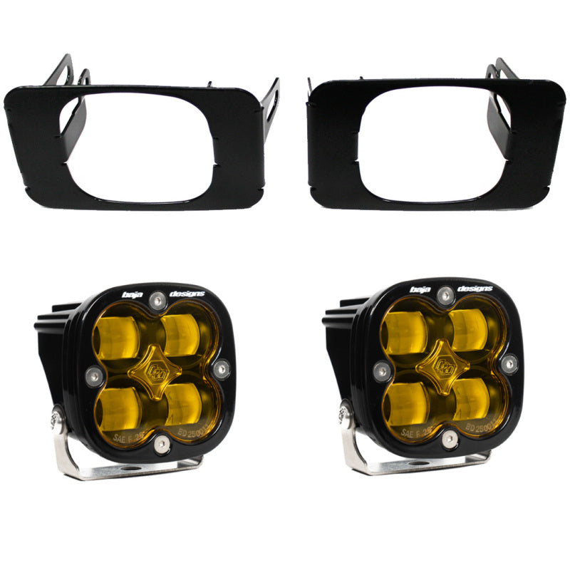 Baja Designs Ford Squadron SAE Fog Pocket Light Kit - Amber