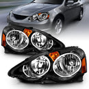ANZO 2002-2004 Acura RSX Crystal Headlights Black