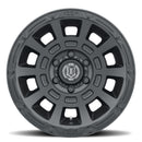 ICON Thrust 17x8.5 6x5.5 0mm Offset 4.75in BS Satin Black Wheel