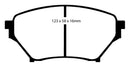 EBC 01-03 Mazda Miata MX5 1.8 (Sports Suspension) Yellowstuff Front Brake Pads
