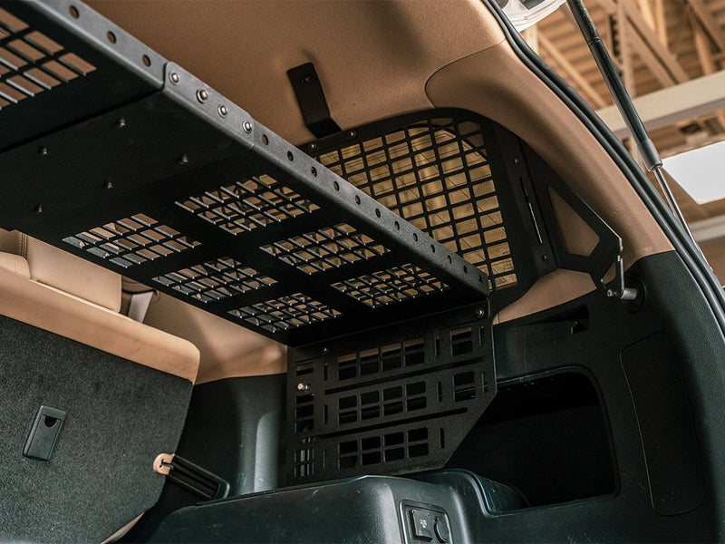 MOLLE panel storage system with cargo tray