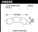 Hawk 06-10 Chevy Corvette (Improved Pad Design) Front HPS Street Brake Pads