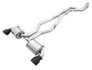 AWE Tuning 2020 Toyota Supra A90 Non-Resonated Touring Edition Exhaust - 5in Diamond Black Tips