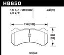 Hawk 09-11 Nissan GT-R DTC-60 Motorsports Front Brake Pads