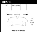 Hawk 16-18 Porsche Macan Performance Ceramic Street Rear Brake Pads