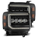 AlphaRex 14-18 GMC Sierra NOVA-Series LED Projector Headlights Black