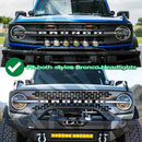 AlphaRex 21-23 Ford Bronco / 22-23 Bronco Raptor NOVA-Series LED Projector Headlights Black