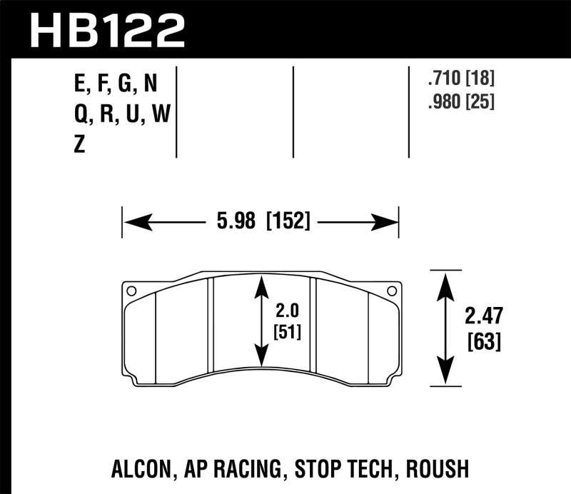 Hawk 2007 Ford Mustang Saleen S281 Extreme HPS 5.0 Front Brake Pads