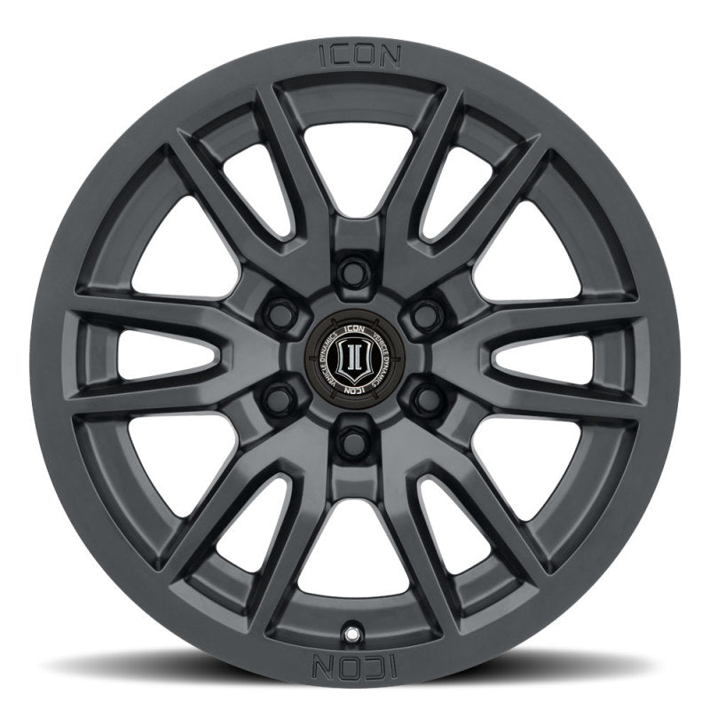 ICON Vector 6 17x8.5 6x135 6mm Offset 5in BS 87.1mm Bore Satin Black Wheel