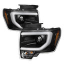 Spyder Ford F150 13-14 Projector Factory Xenon Model- Light Bar DRL Blk PRO-YD-FF15013-LBDRL-HID-BK