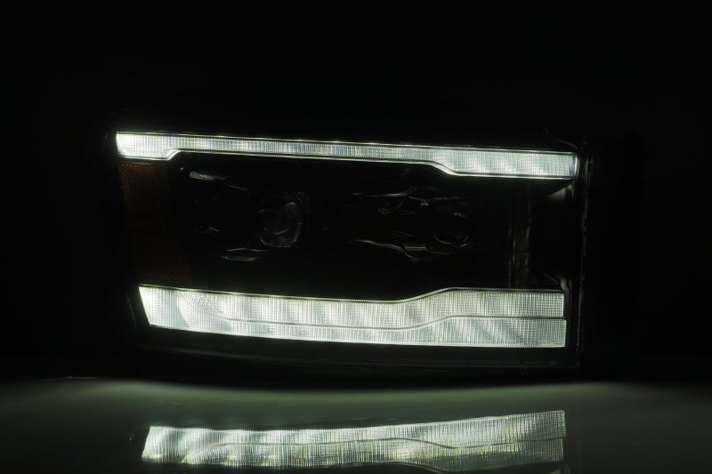 AlphaRex 06-08 Dodge Ram PRO-Series Halogen Projector Headlights Alpha-Black