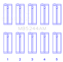 King Honda 91CI/1.5L D15A2/D15A3/D15B1/D15B2/D15B7/D15B8/D15Z1 Main Bearing Set - Size STD