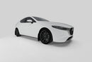 Rally Armor 19-26 Mazda3 Hatchback Black UR Mud Flap w/White Logo
